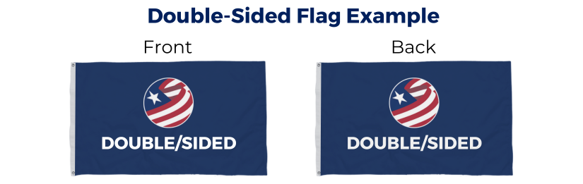 An example of a double-sided flag